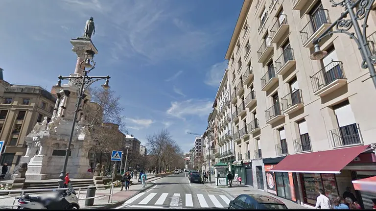 Una vista del Paseo de Sarasate en Pamplona