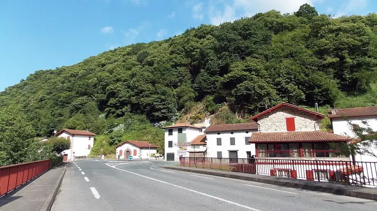 Frontera de Francia y España en Valcarlos.