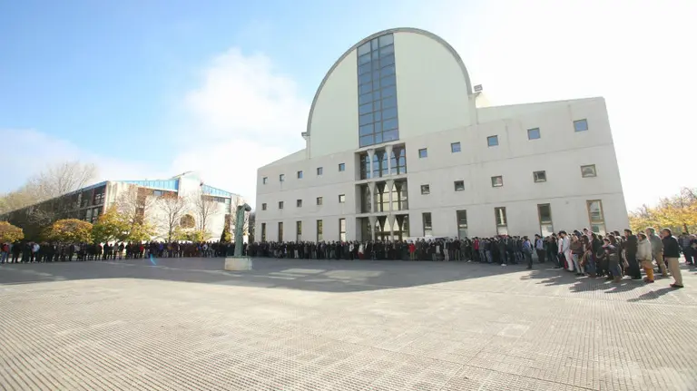 Una imagen de la concentración contra los atentados de París.