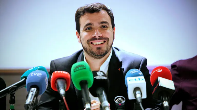 Alberto Garzón en Pamplona. /EFE