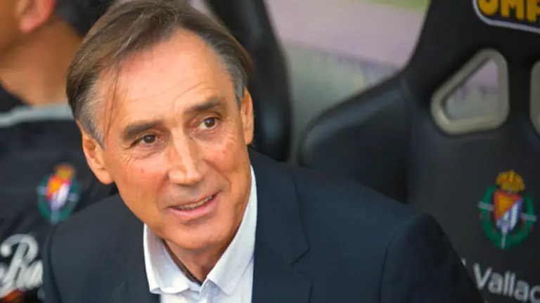 Miguel Ángel Portugal es el entrenador del R. Valladolid. Foto web R. Valladolid.