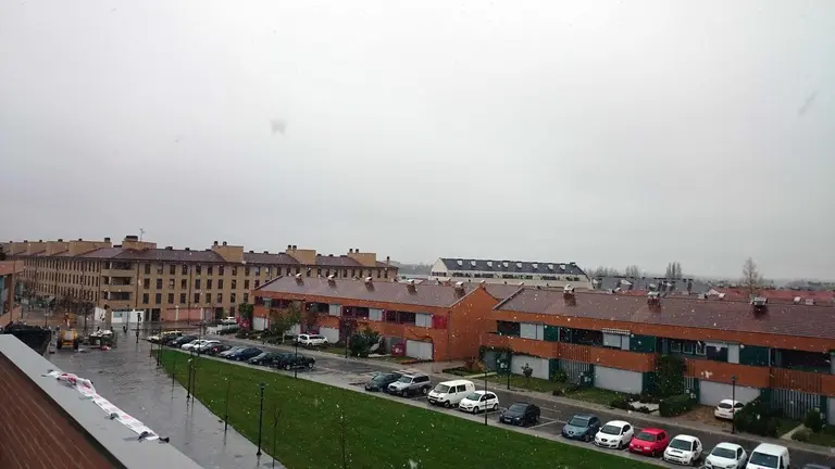 Primeras nieves en la comarca de Pamplona