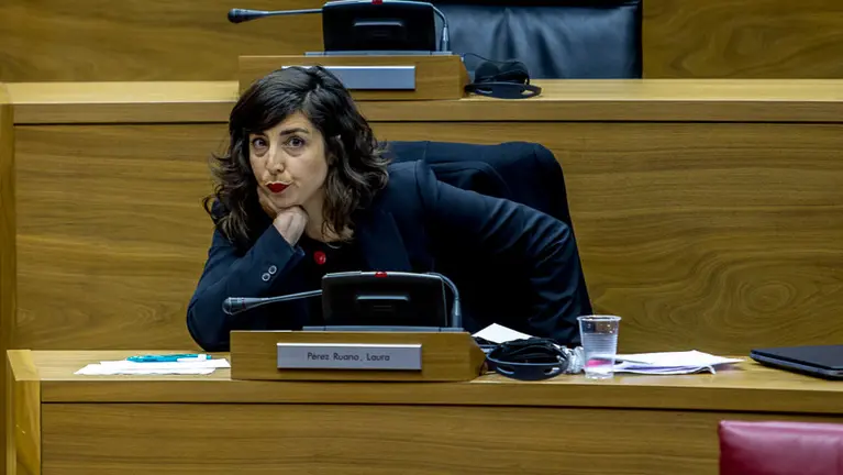 Laura Pérez, portavoz de Podemos. IÑIGO ALZUGARAY
