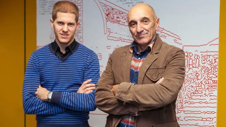 Humberto Bustince Sola y el ayudante doctor Mikel Galar Idoate