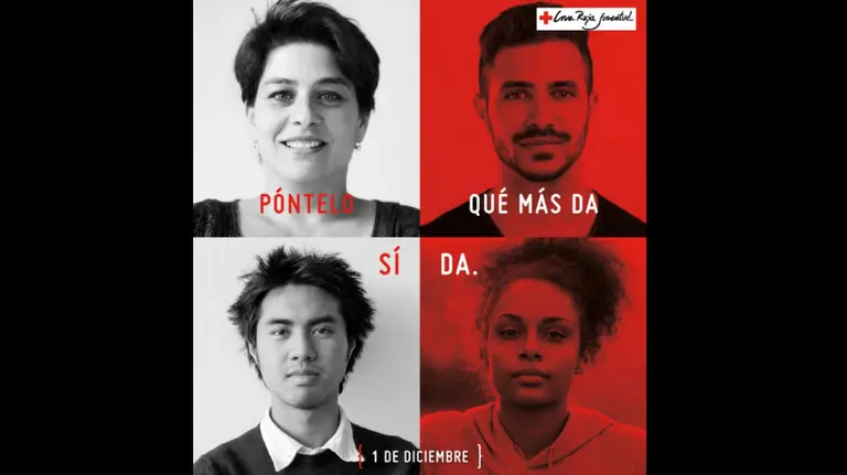 Campaña contra el SIDA Cruz Roja.