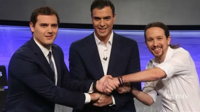 Debate El País, Sánchez, Rivera e Iglesias.