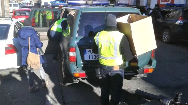 Registro de la Guardia Civil en Pamplona. EUROPA PRESS