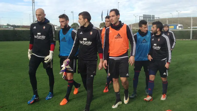 Entrenamiento de Osasuna en Tajonar.