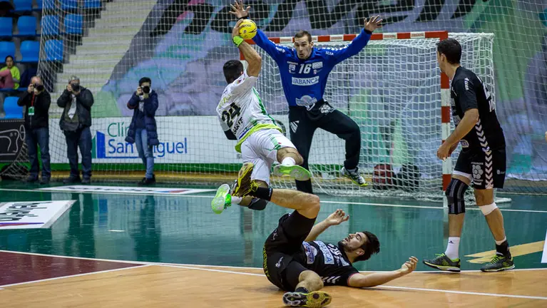 Partido de la Liga Asobal entre Helvetia Anaitasuna y Ademar León (27-27). IÑIGO ALZUGARAY. -10