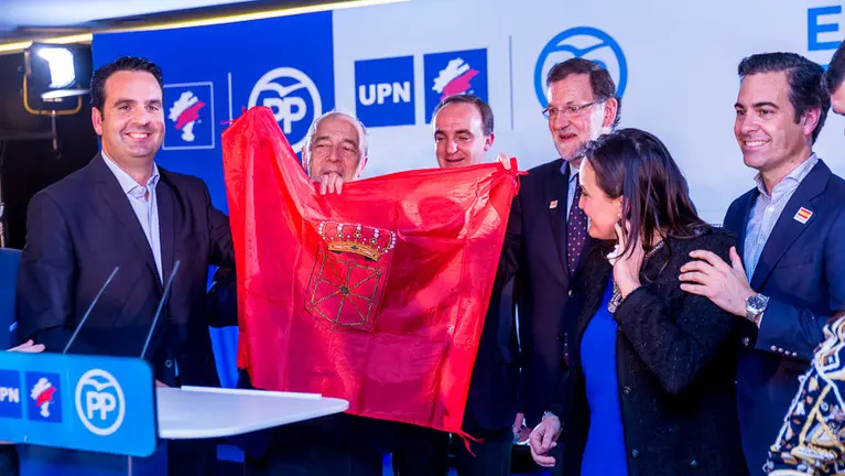 Mariano Rajoy visita Pamplona en un acto electoral de UPN-PP. IÑIGO ALZUGARAY. -36