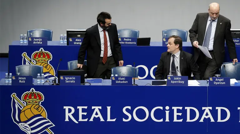 Junta de accionistas de la Real Sociedad. Efe.