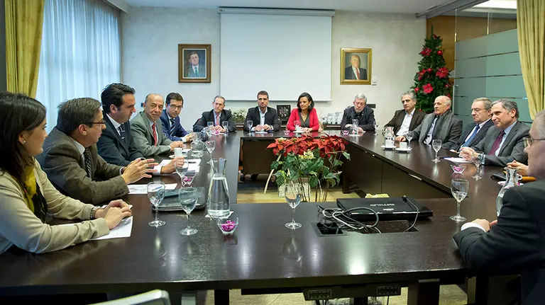 Un momento de la reunión de los candidatos de UPN-PP con responsables de la CEN