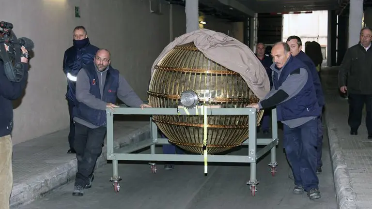 Los bombos del sorteo del Gordo de la Navidad. E.P.