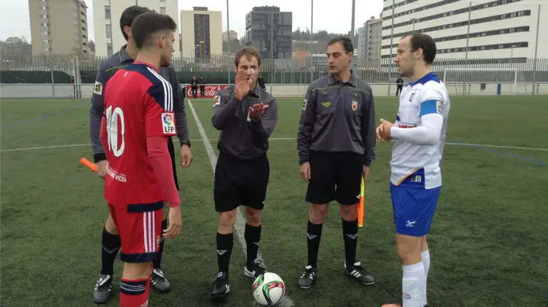 Sorteo de campos entre Burladés y Osasuna en Ripagaina.