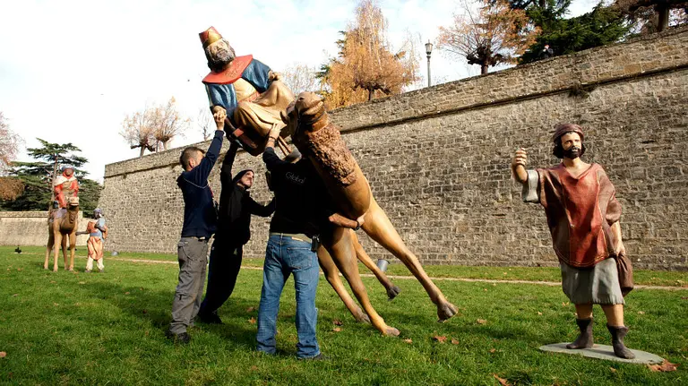 Las figuras del Belén de Pamplona.