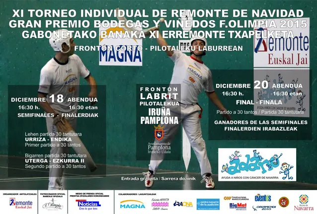 Cartel del torneo de remonte por navidad.