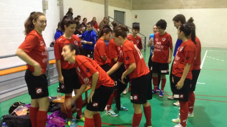 Jugadoras del Orvina en Ezkaba.