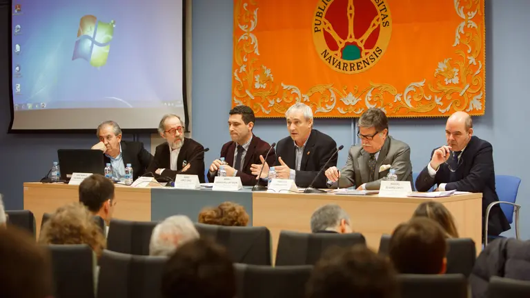 Aramburu en la Universidad Pública Navarra.