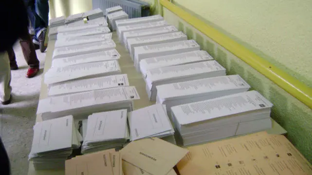 Papeletas electorales.
