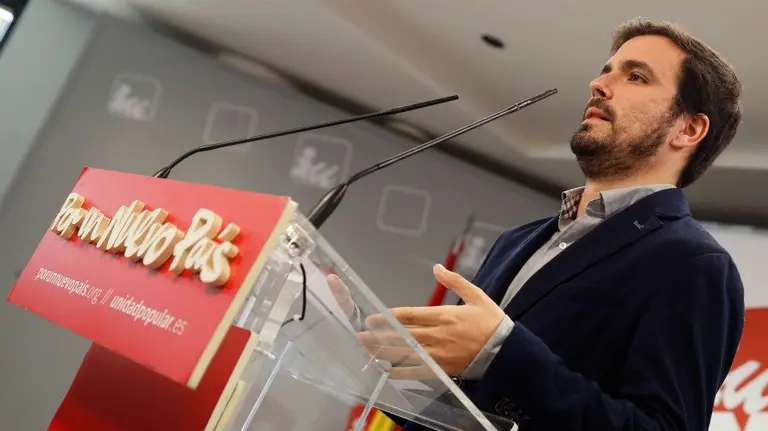 El candidato de IU-Unidad Popular a la presidencia del Gobierno, Alberto Garzón. EFE J. J. Guillén