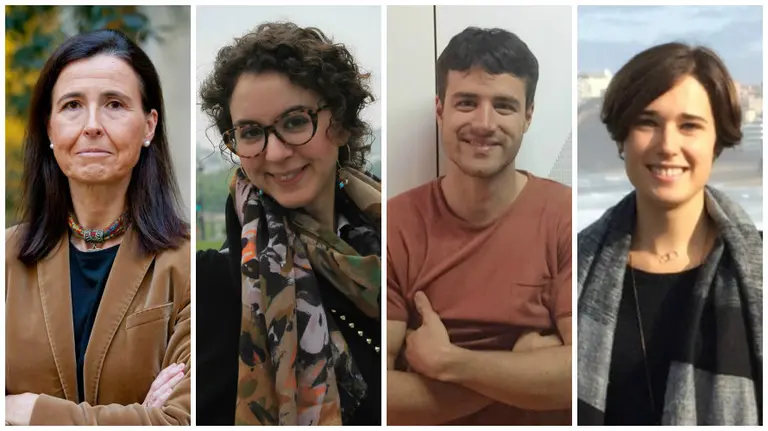 Mª Ángeles Sánchez-Ostiz, Carlota Salazar, Asier Ullate y Ane Miren Salvador.