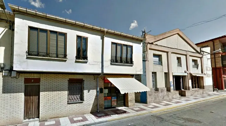 Calle Navarro Villoslada, en Funes.