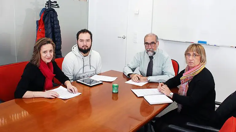 Representantes del colegio de enfermería con el consejero de Salud, Fernando Domínguez.