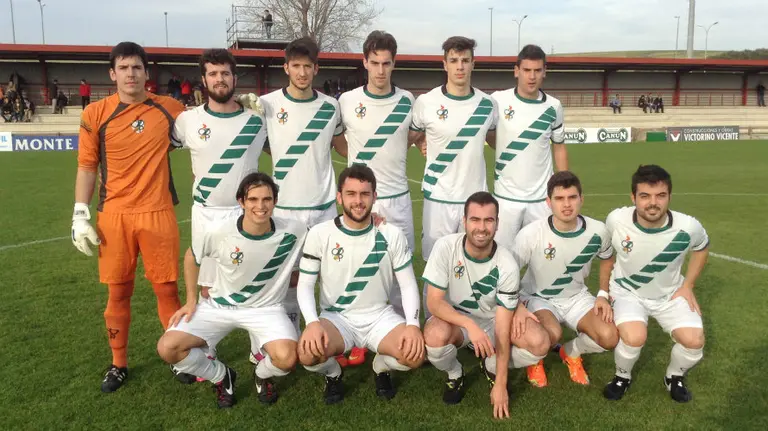 Alineación titular del Pamplona en Tajonar.