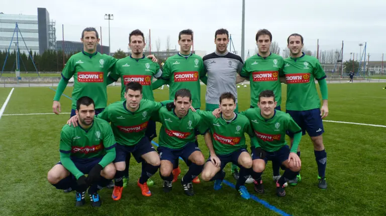 Alineación del CD Iruña en Tajonar.