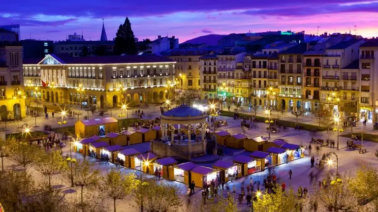 Feria de Navidad en la Plaza del Castillo.
