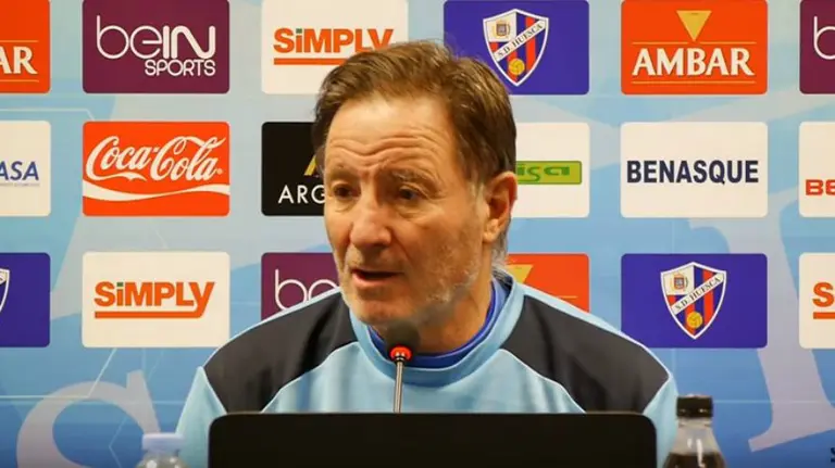 Juan Antonio Anquela en rueda de prensa.