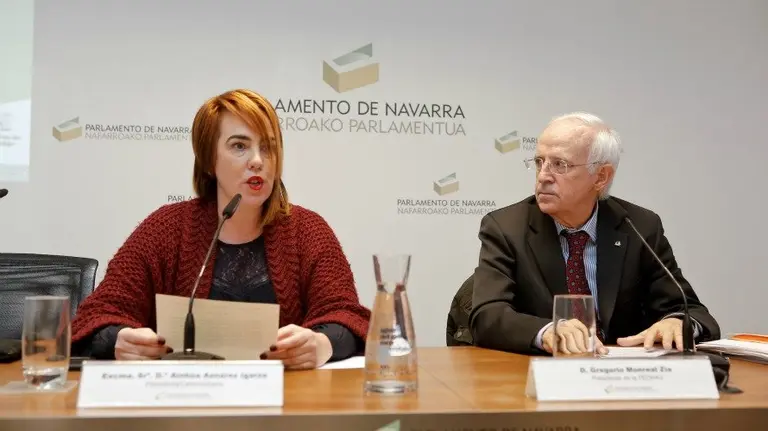 Ainhoa Aznárez Igarza y Gregorio Monreal Zia en la apertura.