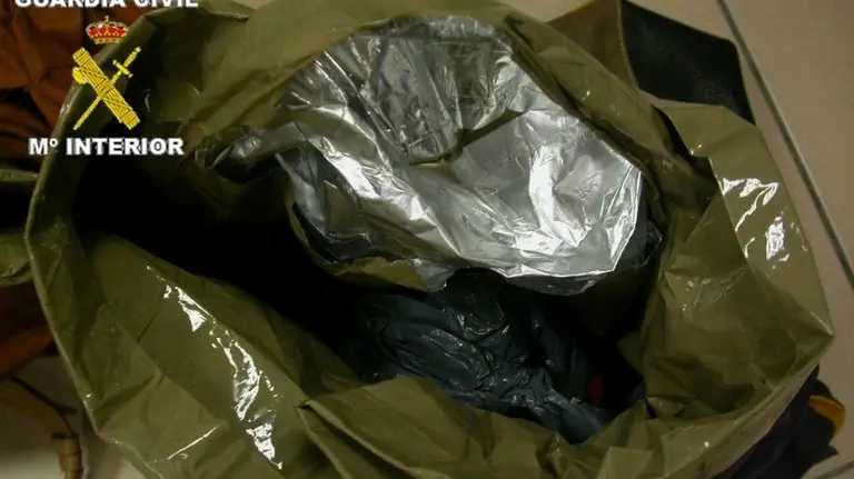 Bolso con el que robaban los detenidos.