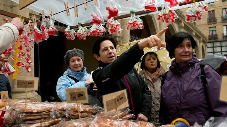 Puestos de venta en el día de San Blas.