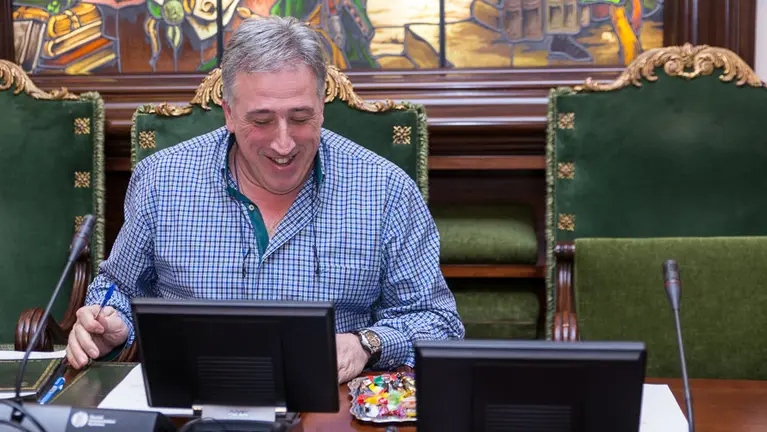 Joseba Asirón, alcalde de Pamplona. IÑIGO ALZUGARAY