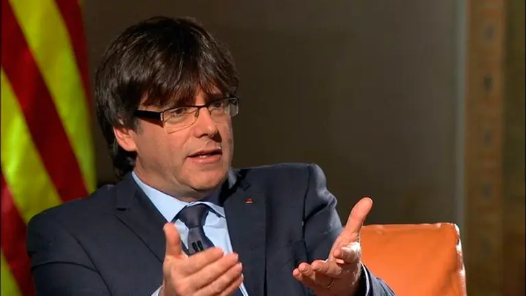 Carles Puigdemont durante una entrevista. EP