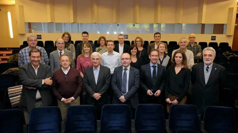 Particpantes y coordinadores del curso de gestión clínica en el Colegio de Médicos.