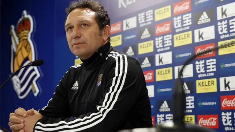 Eusebio Sacristán en rueda de prensa. Efe.