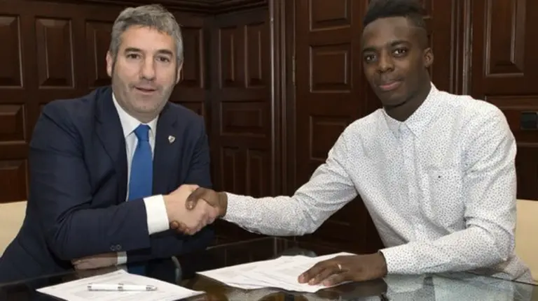 Urrutia y Williams. Foto twitter Athletic Club.