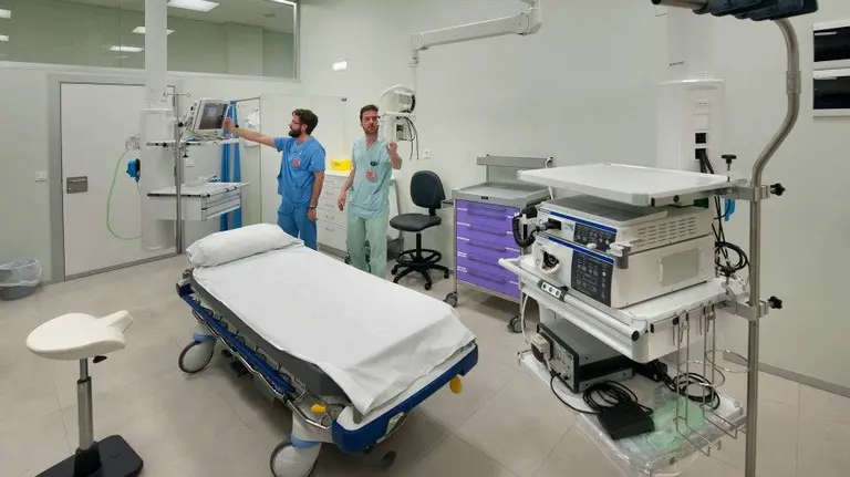 Imagen de una de las salas de exploración ne el Complejo Hospitalaria de Navarra.