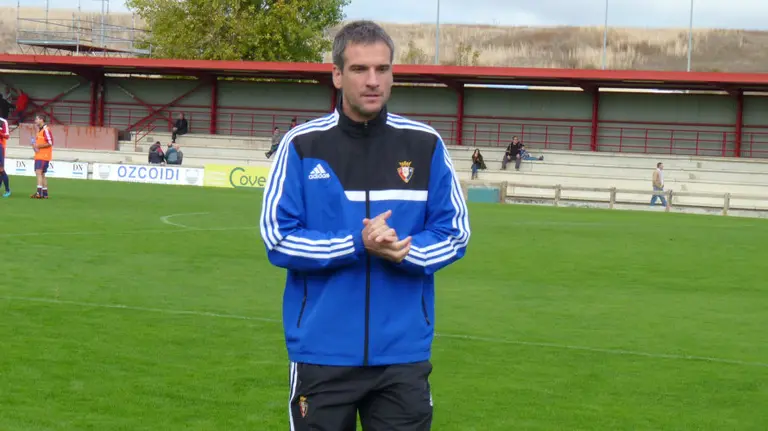 Javi Lerga en las instalaciones de Tajonar.