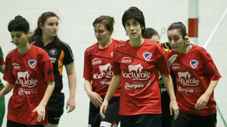 Jugadoras del Orvina en Ezkaba.