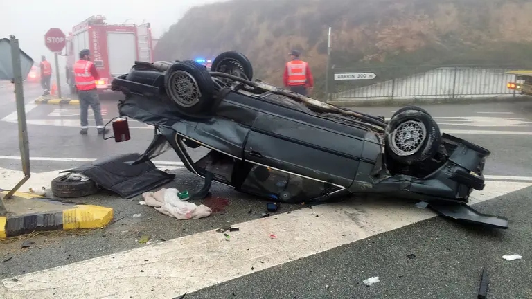 Resultado de la colisi&oacute;n entre dos veh&iacute;culos en Aberin