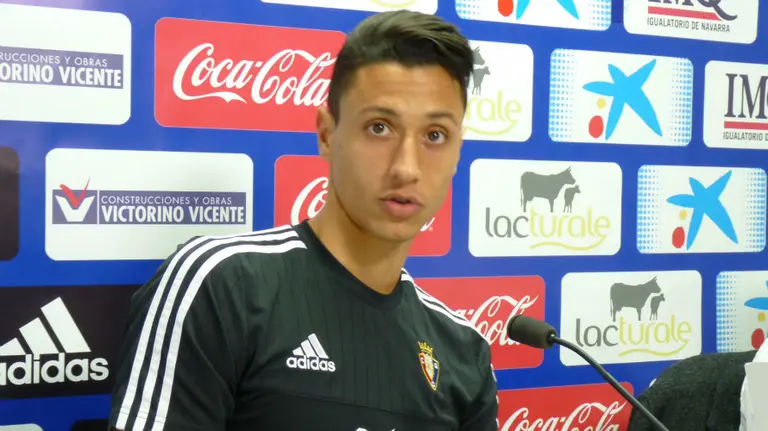 Maikel Mesa en rueda de prensa.