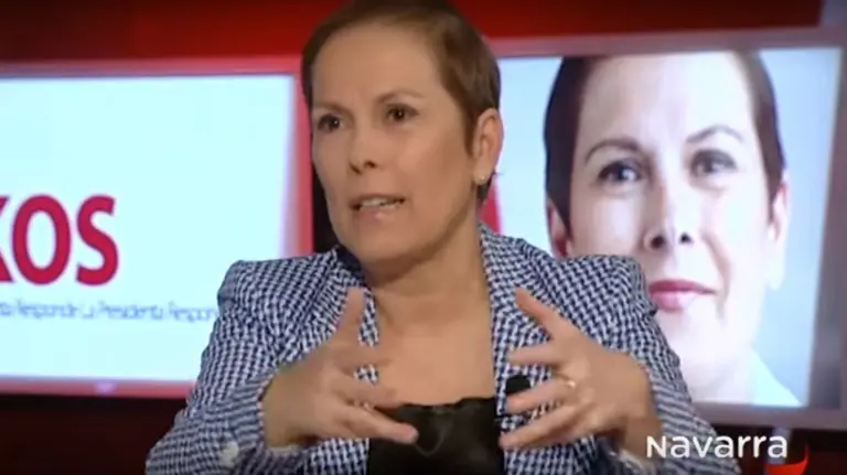 Uxue Barkos en Navarra Televisión.