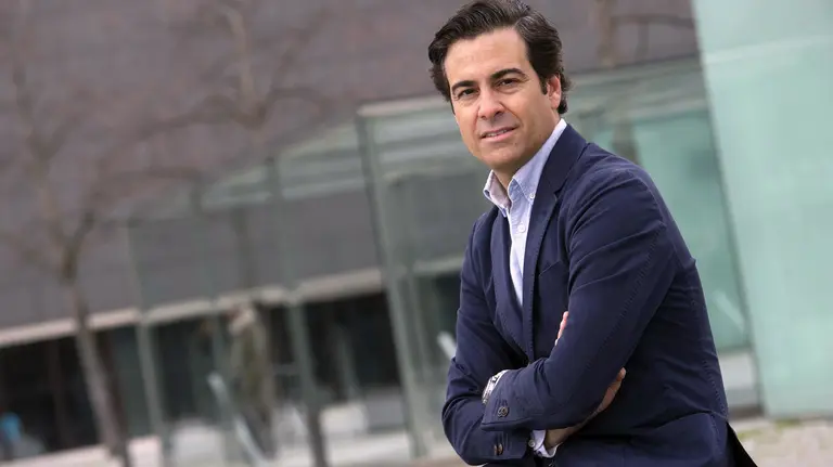 El político Pablo Zalba, en Pamplona. EFE/Villar López