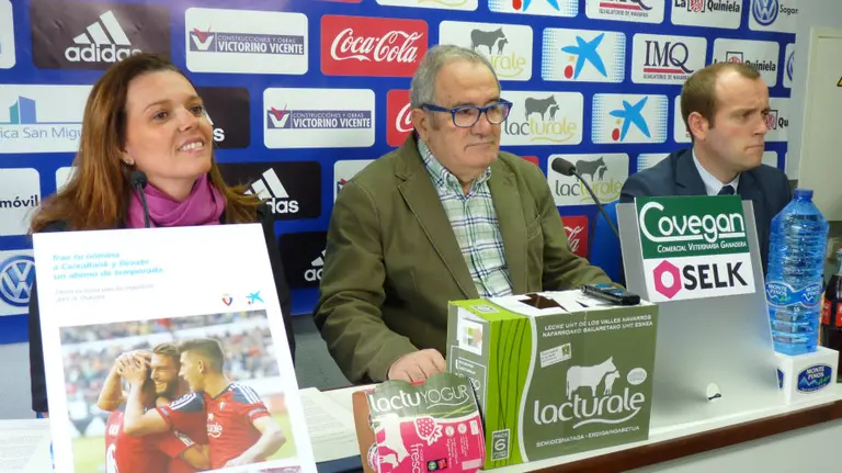 Rueda de prensa de Sabalza y Caixabank en Tajonar.