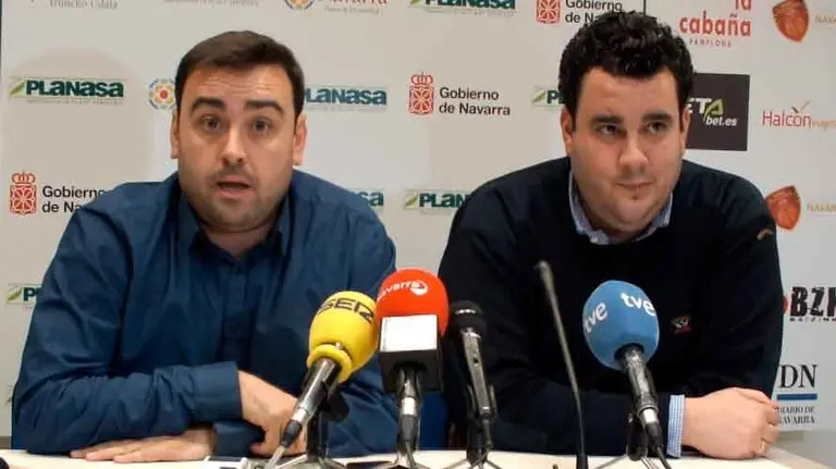 Sergio Lamúa en la rueda de prensa anunciando su despedida.
