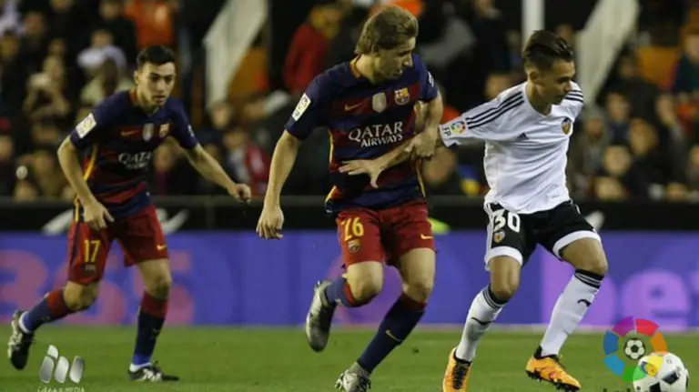 Partido Valencia - Barcelona de Copa del Rey.