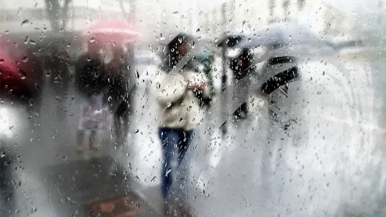 Tiempo Pamplona ha registrado una bajada de las temperaturas y lluvias persistentes. EFE Villar López.